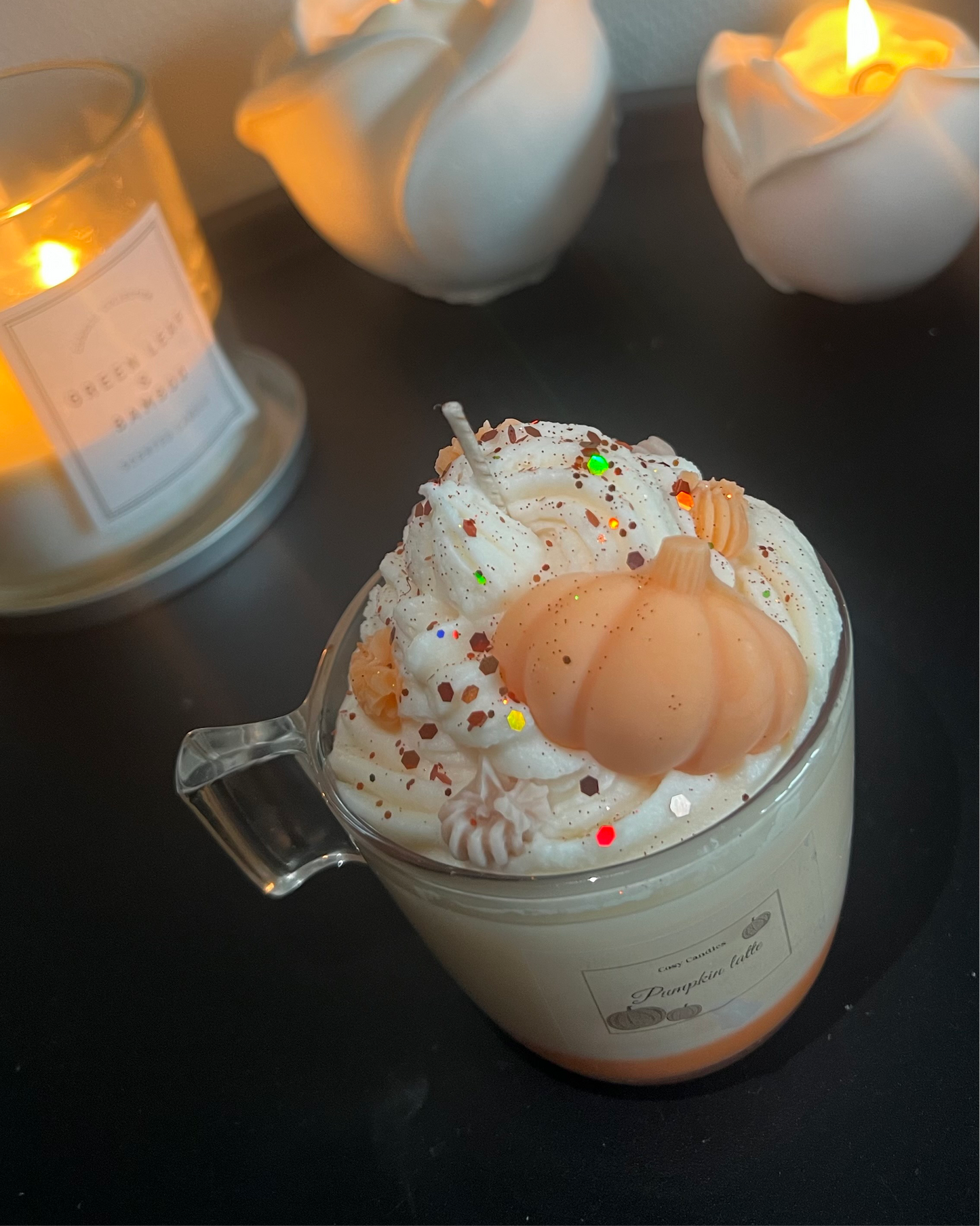 Pumpkin latte scented candle
