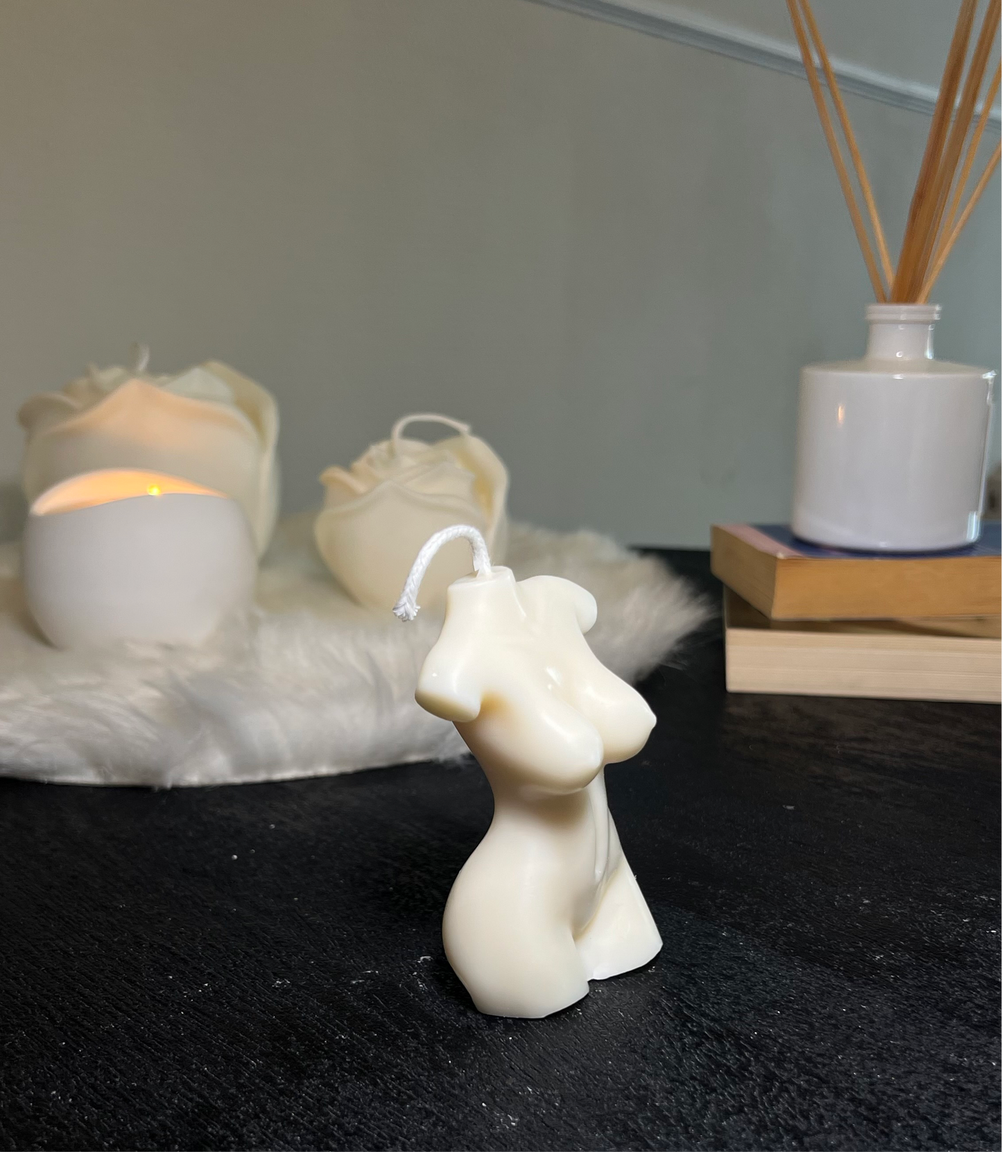 Woman body candle
