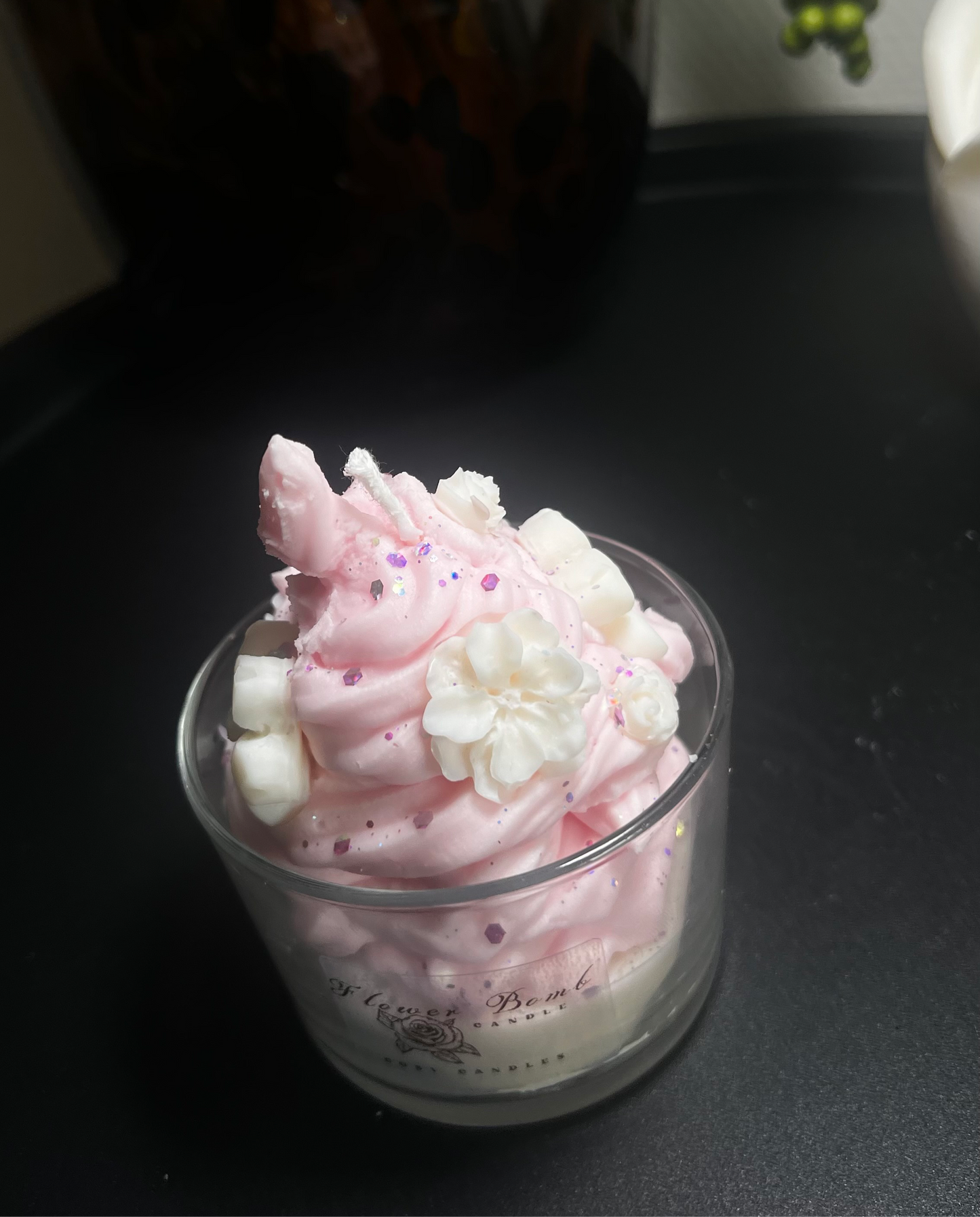 Flower bomb scented candle