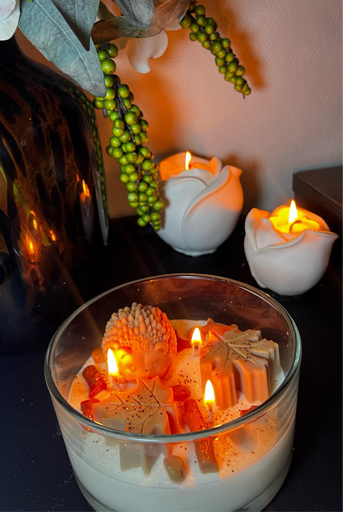 Autumn bowl candle