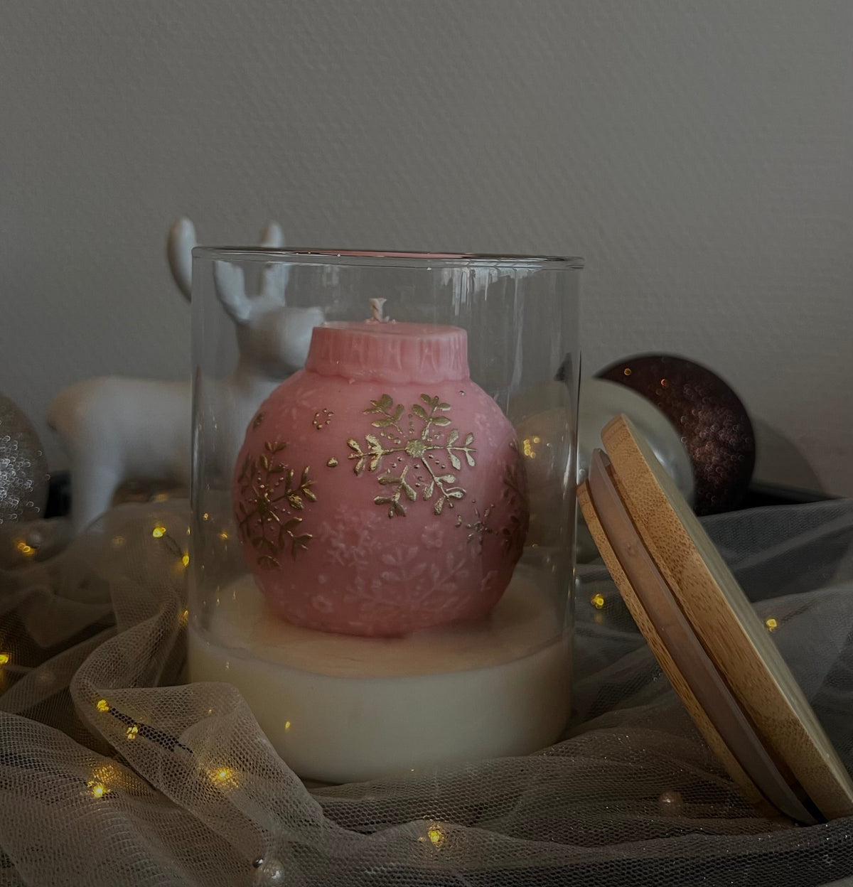 Christmas ornament candle