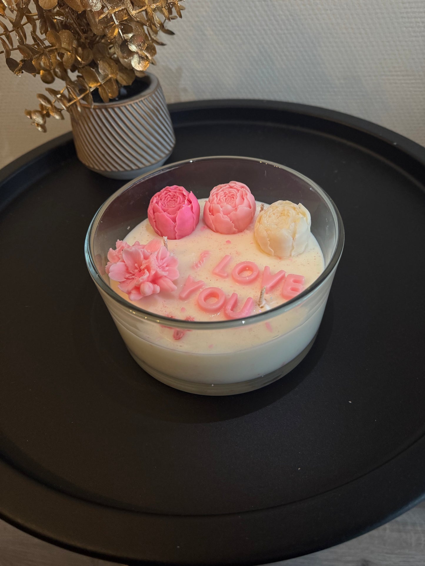 I love you scented candle