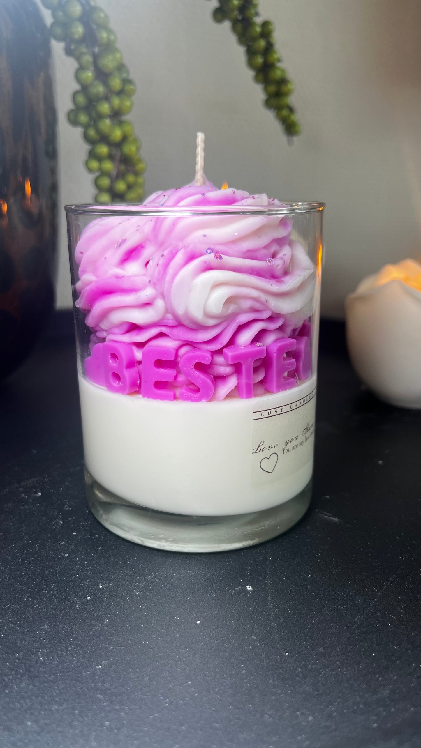 “Love you mum” scented candle