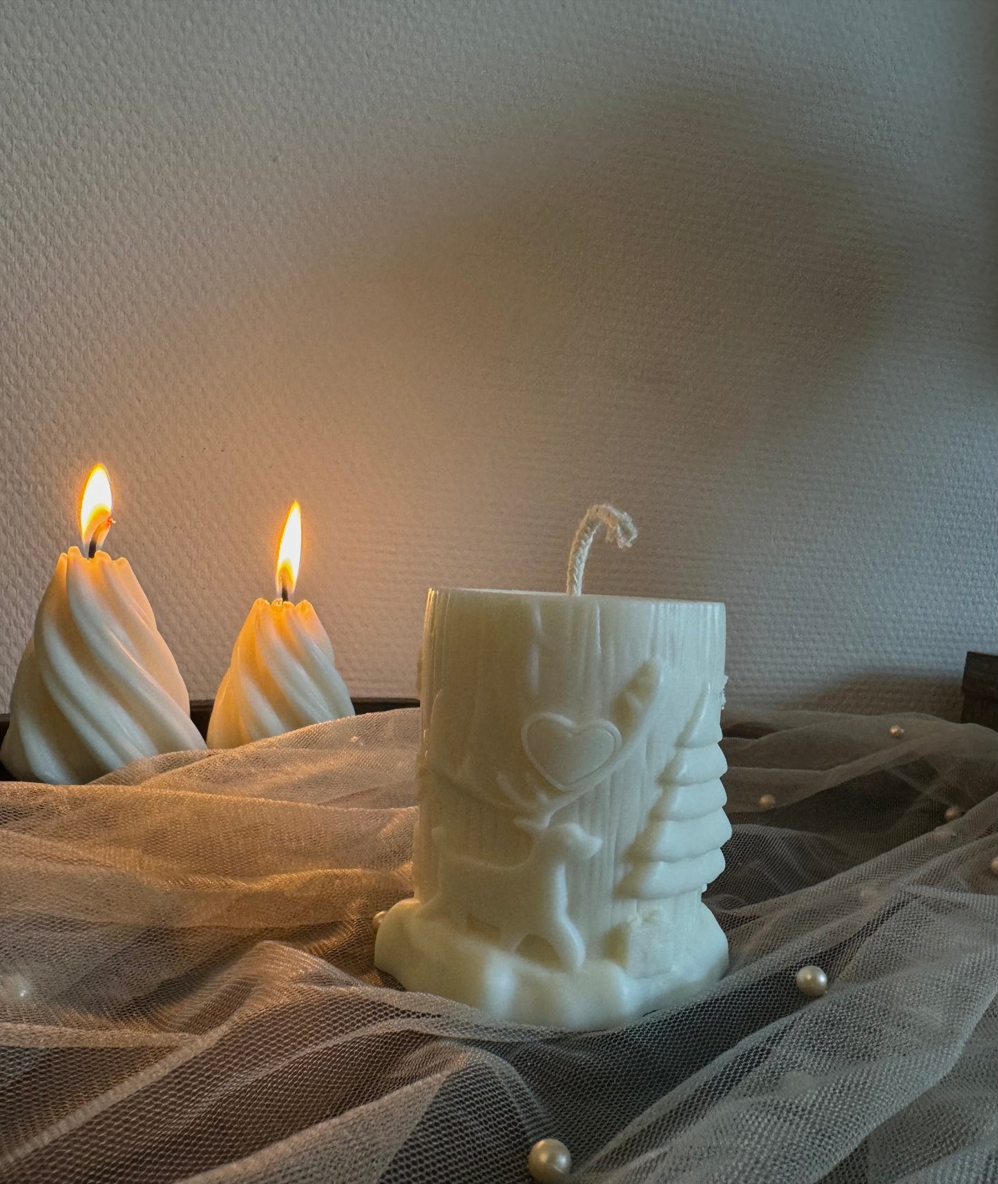 Christmas pillar candles