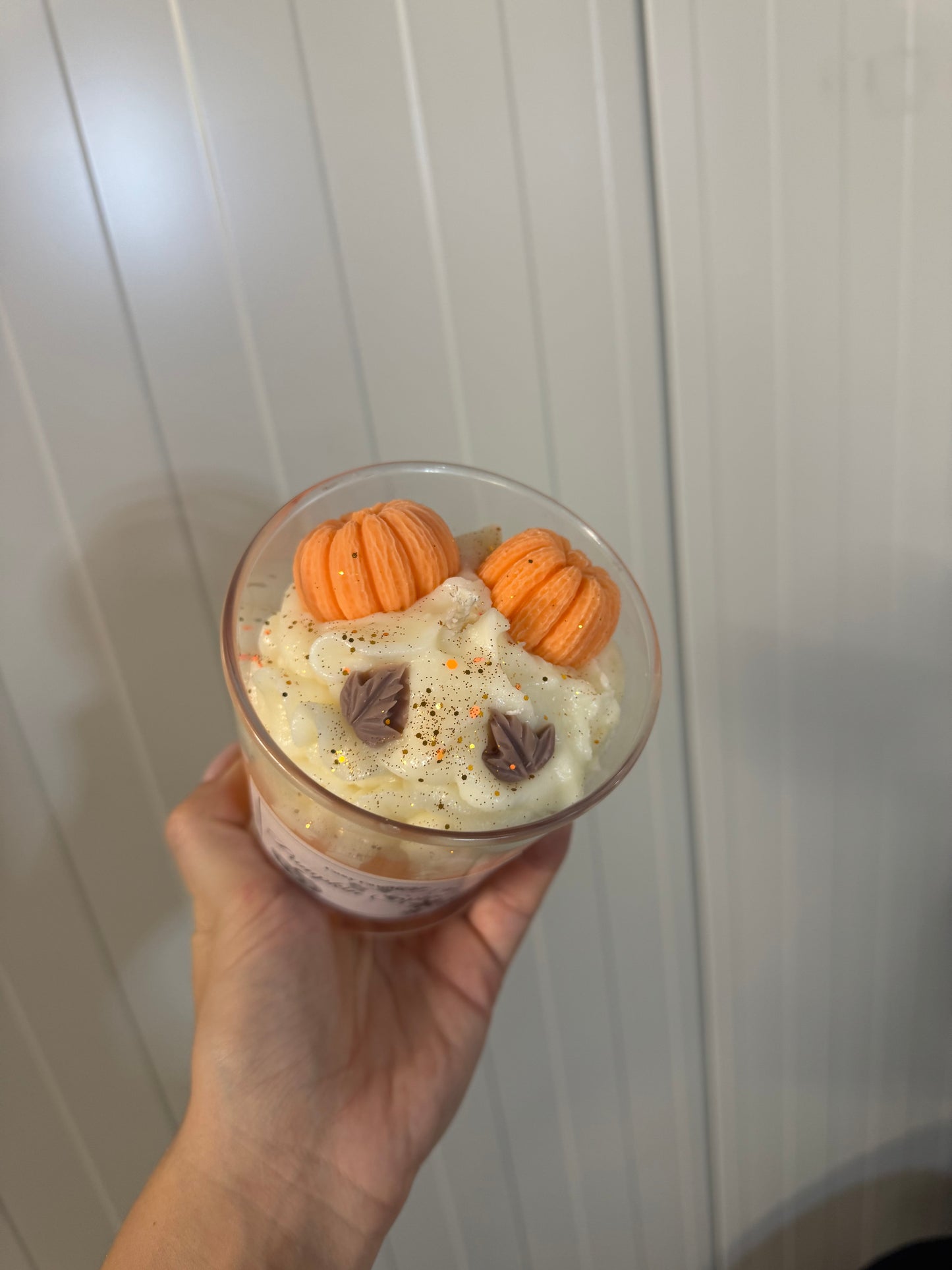 Pumpkin spice scented candle