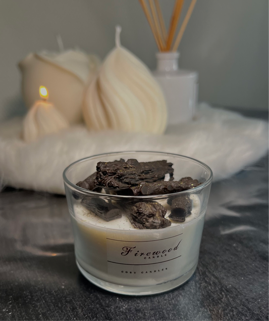 Firewood scented candle