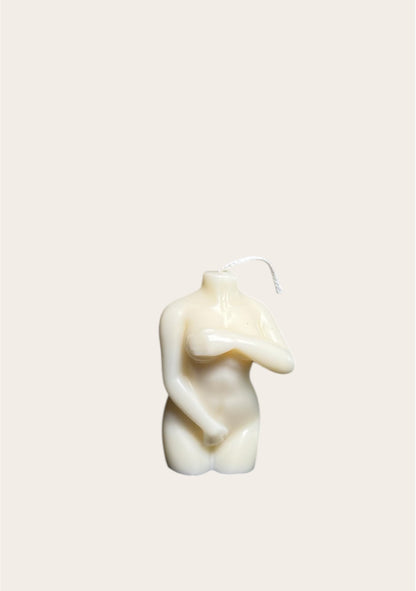 Shy woman candle