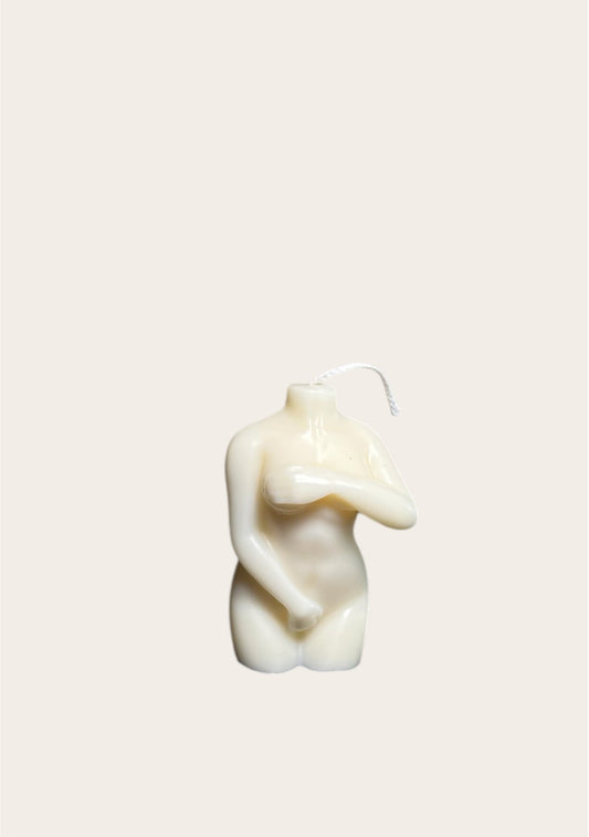 Shy woman candle