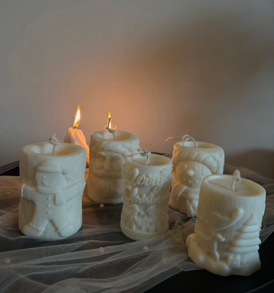 Christmas pillar candles