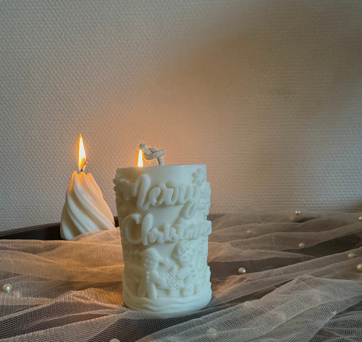 Christmas pillar candles