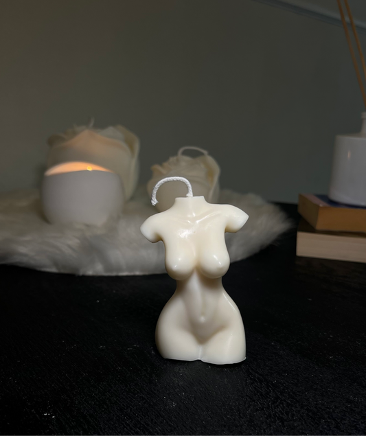 Woman body candle