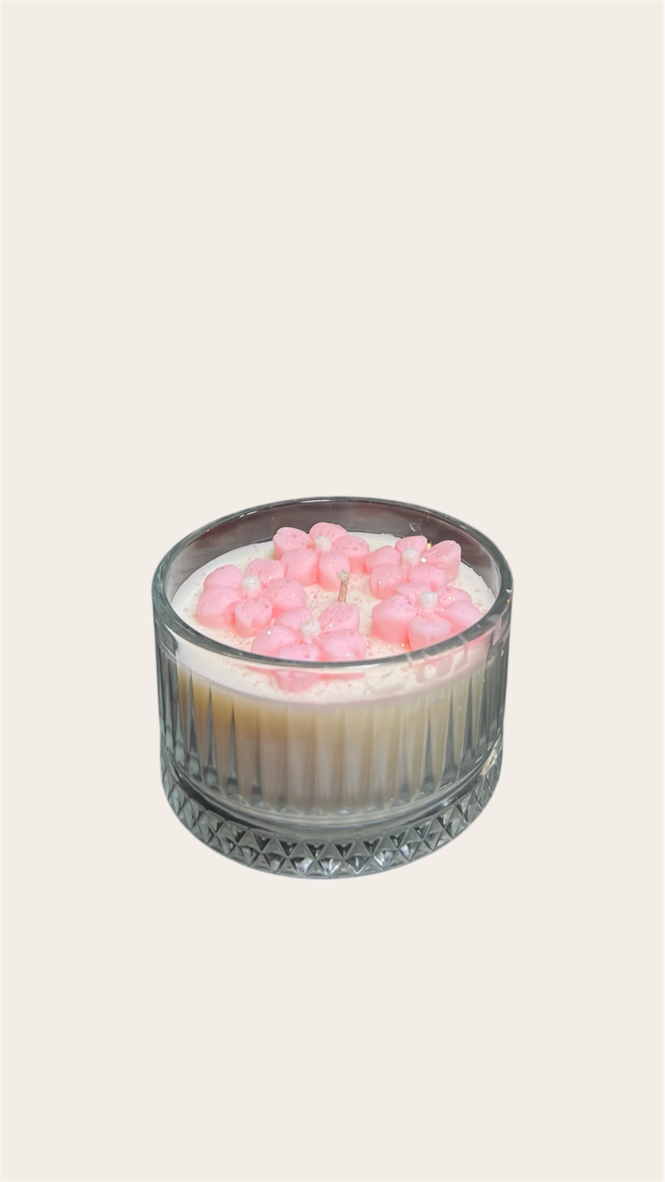 Spring blossom scented candle