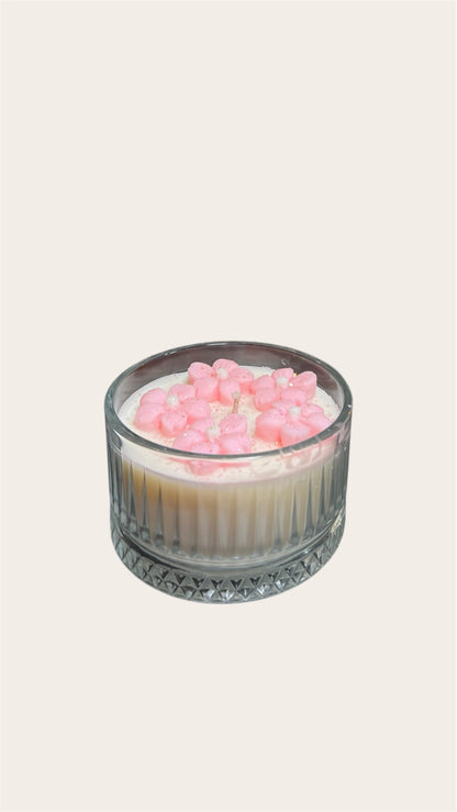 Spring blossom scented candle
