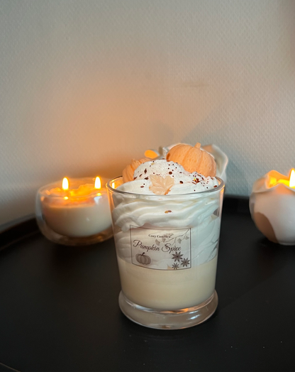 Pumpkin spice scented candle