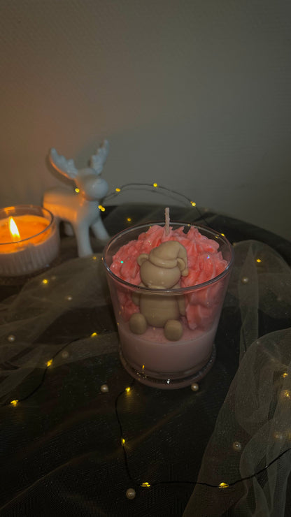 Winter bear scented candle