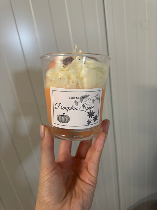 Pumpkin spice scented candle
