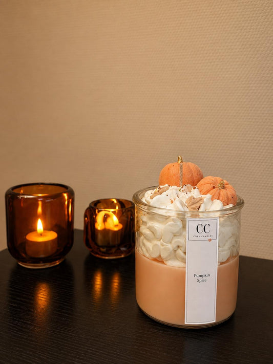 Pumpkin spice scented candle