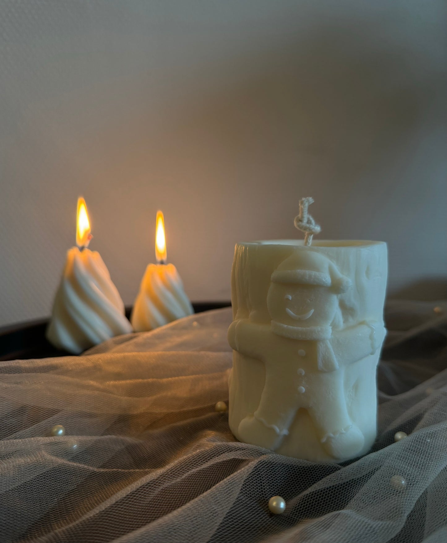 Christmas pillar candles