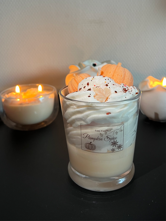 Pumpkin spice scented candle