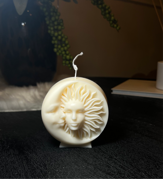 The sun and moon candle