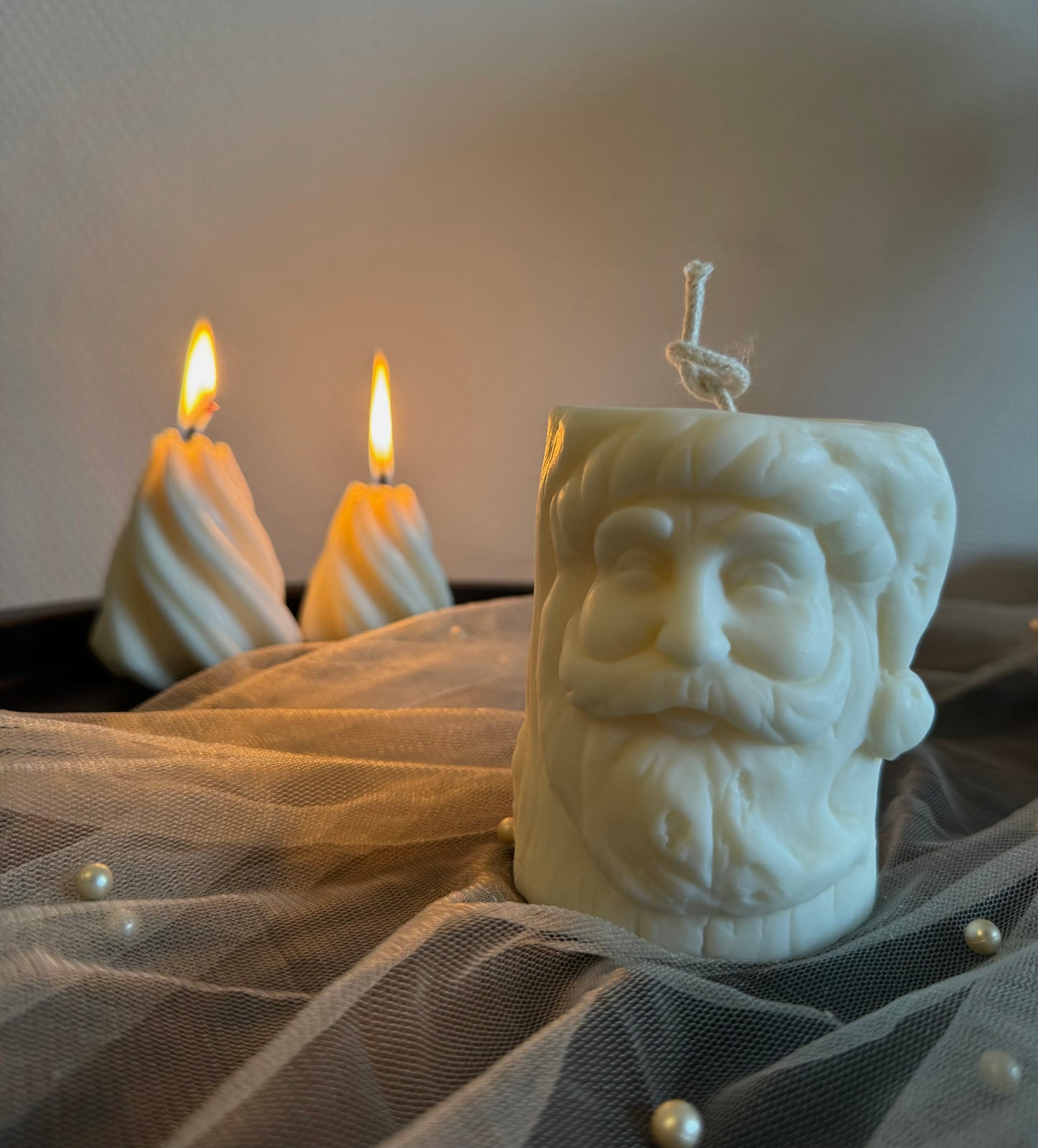 Christmas pillar candles