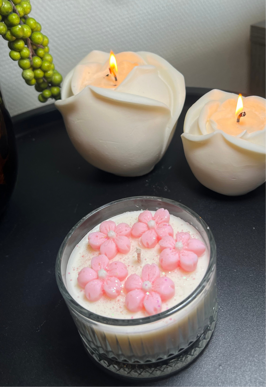 Spring blossom scented candle