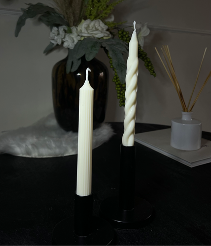 Ribbed diner candle