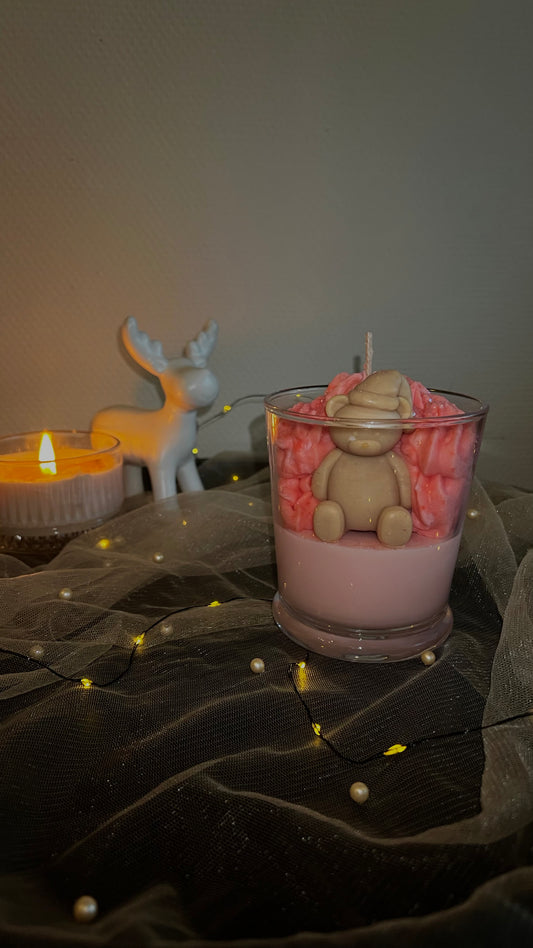 Winter bear scented candle