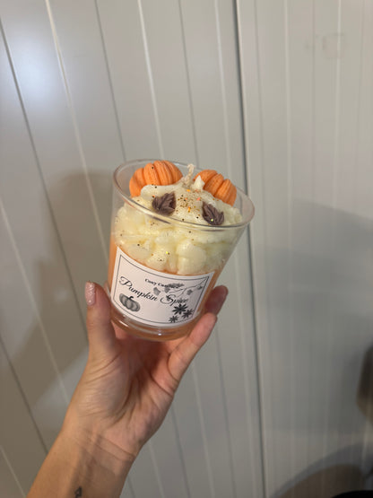 Pumpkin spice scented candle