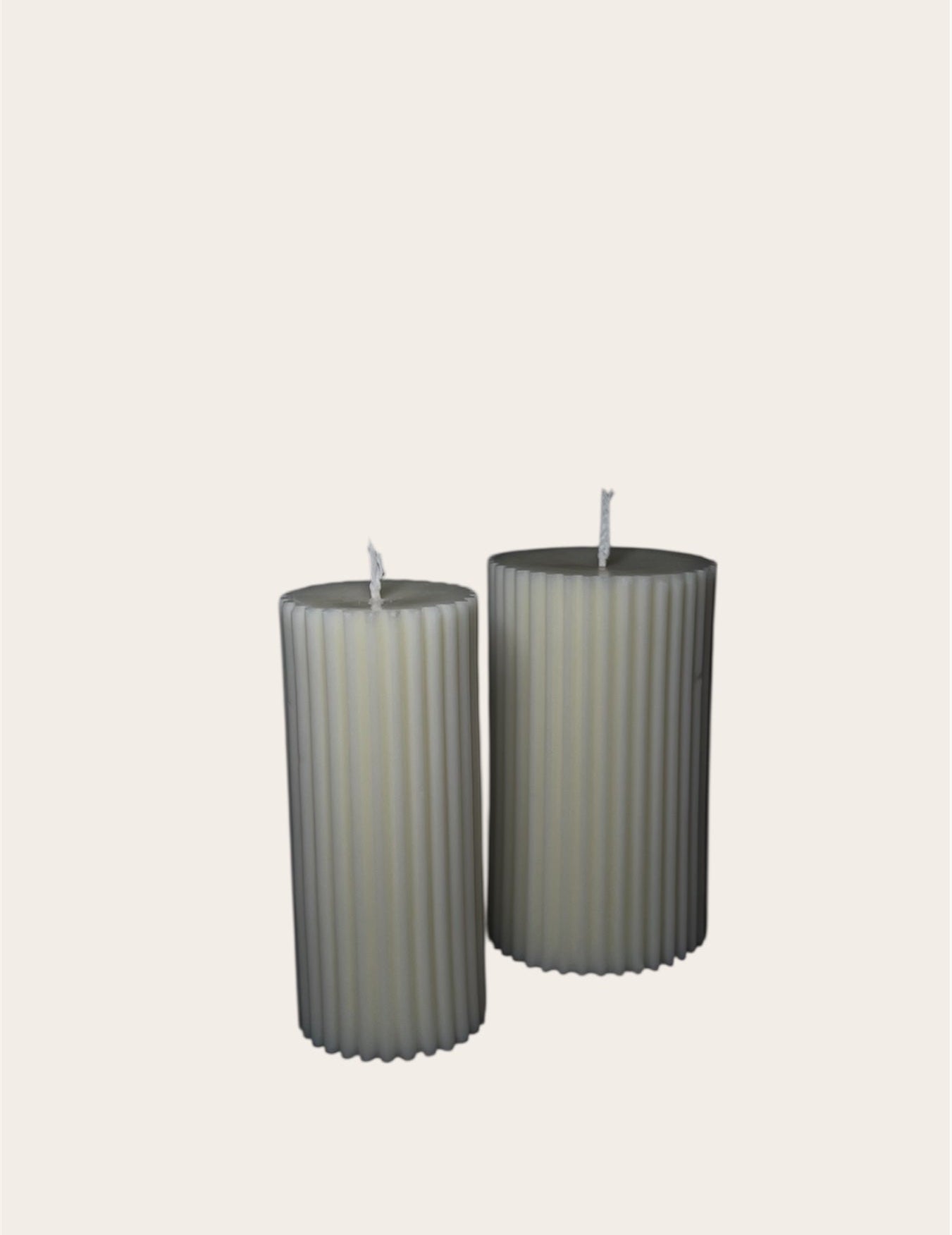 Ripped pillar candle