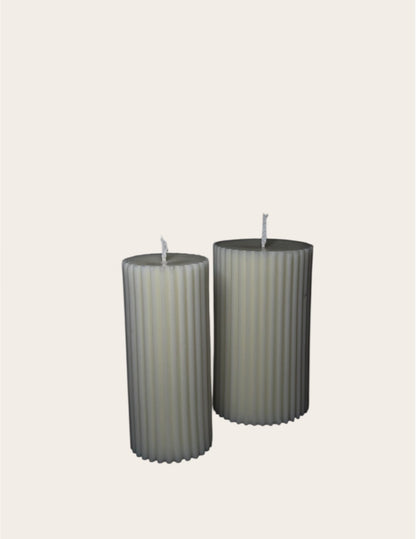 Ripped pillar candle