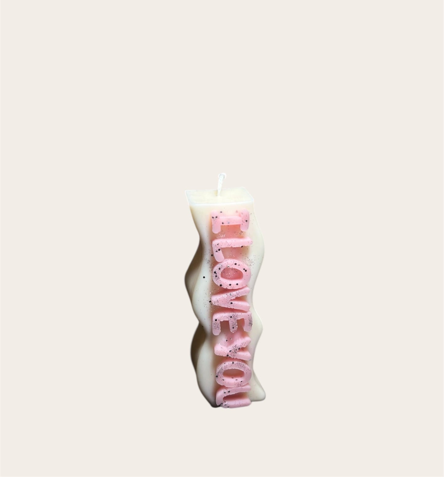 “I love you” wave candle