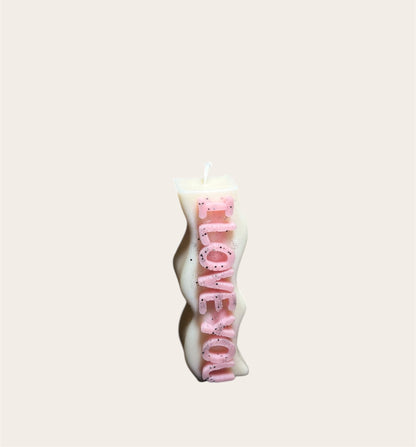 “I love you” wave candle